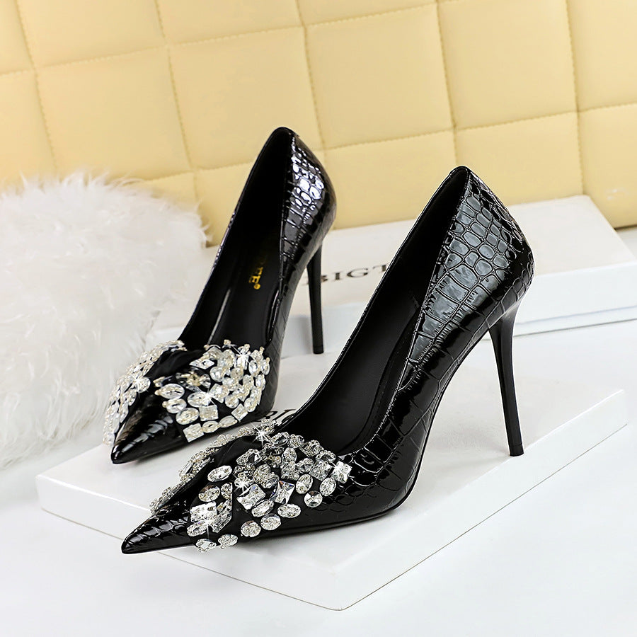 Women's Style Banquet High Stiletto Shallow Mouth Pointed Heels
