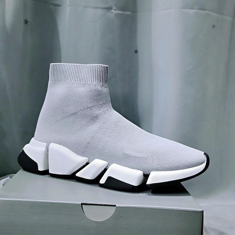 Women's & Men's Straight Comfortable Sock Knitted Fabric Couple Women's Casual Shoes