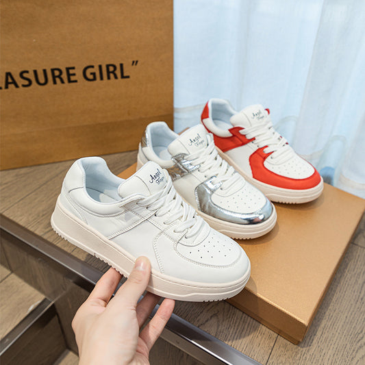 Women's Xi Western Style Platform White Spring Genuine Casual Shoes