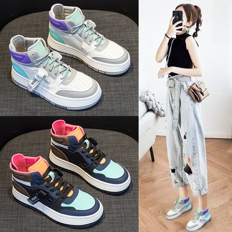 Durable Classic Women's Korean Flat White Sneakers