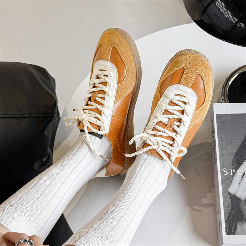 Niche Retro Breathable German Training Couple Women's Casual Shoes