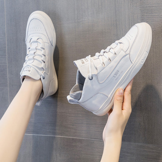 Women's Top White Tide Flat Sports Board Casual Shoes