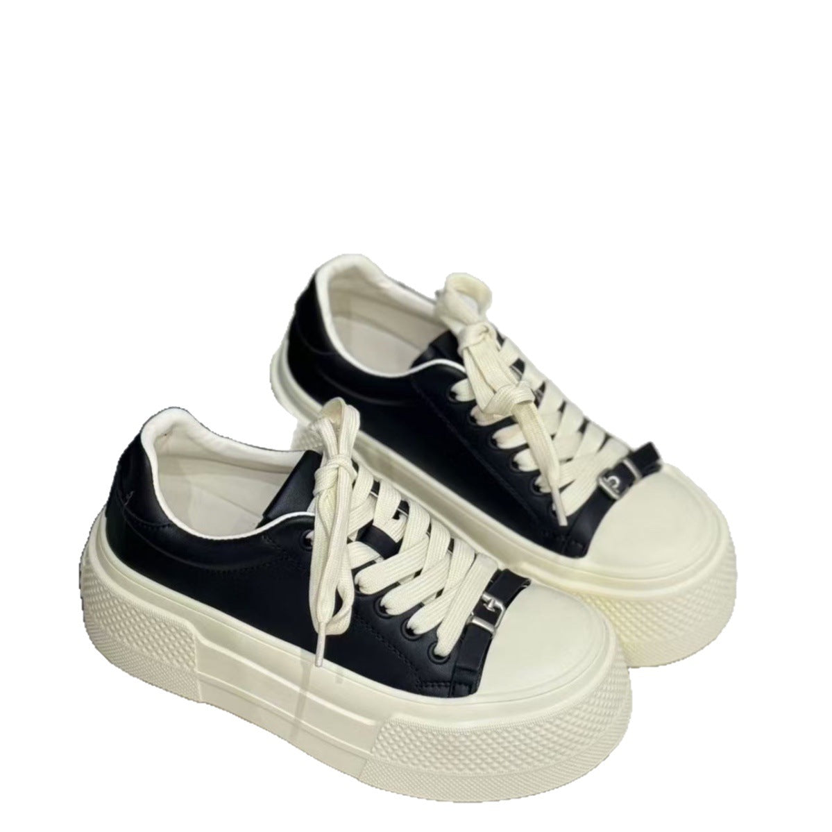 Women's Rhyme Genuine Platform Autumn Versatile Heightened Easy Women's Casual Shoes