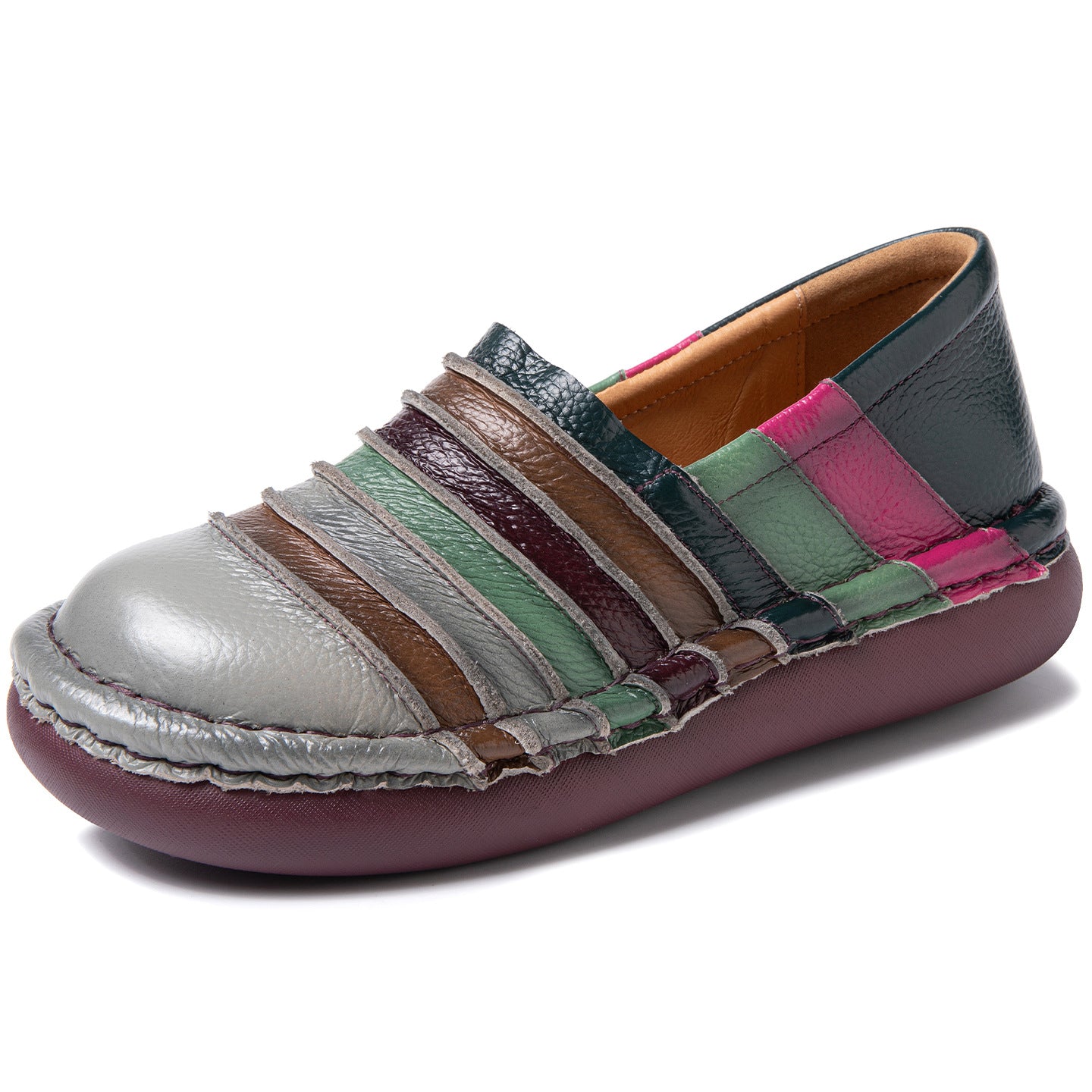 Flat Spring Retro Handmade Slip-on Soft Loafers