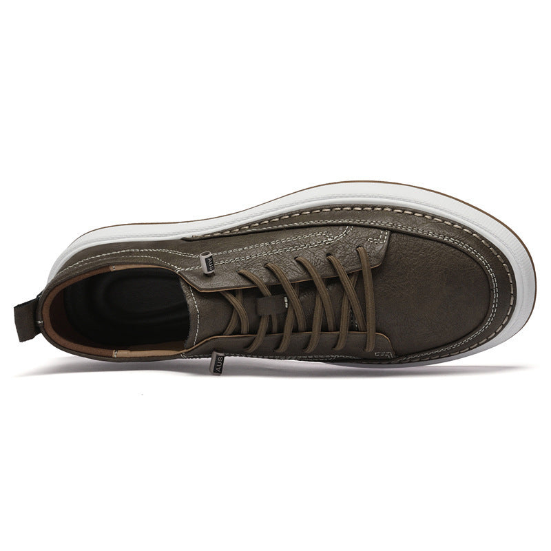 Men's Autumn Korean Style Trendy Simple White Men's Board Shoes
