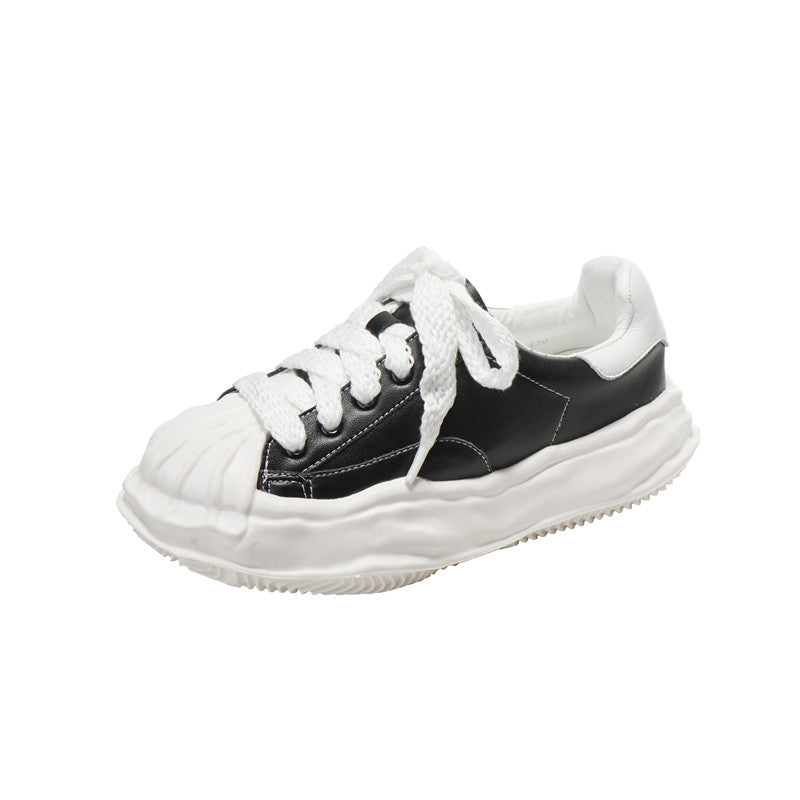Women's Shell Toe Dissoed Spring White Flat Sneakers