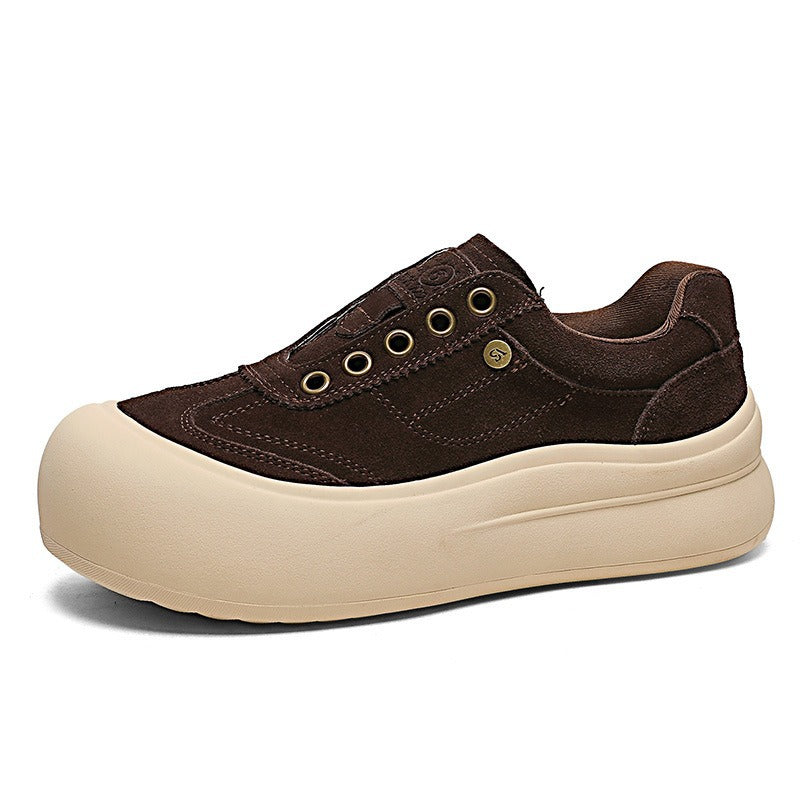 Women's Frosted Autumn Platform Height Increasing Simple Women's Casual Shoes