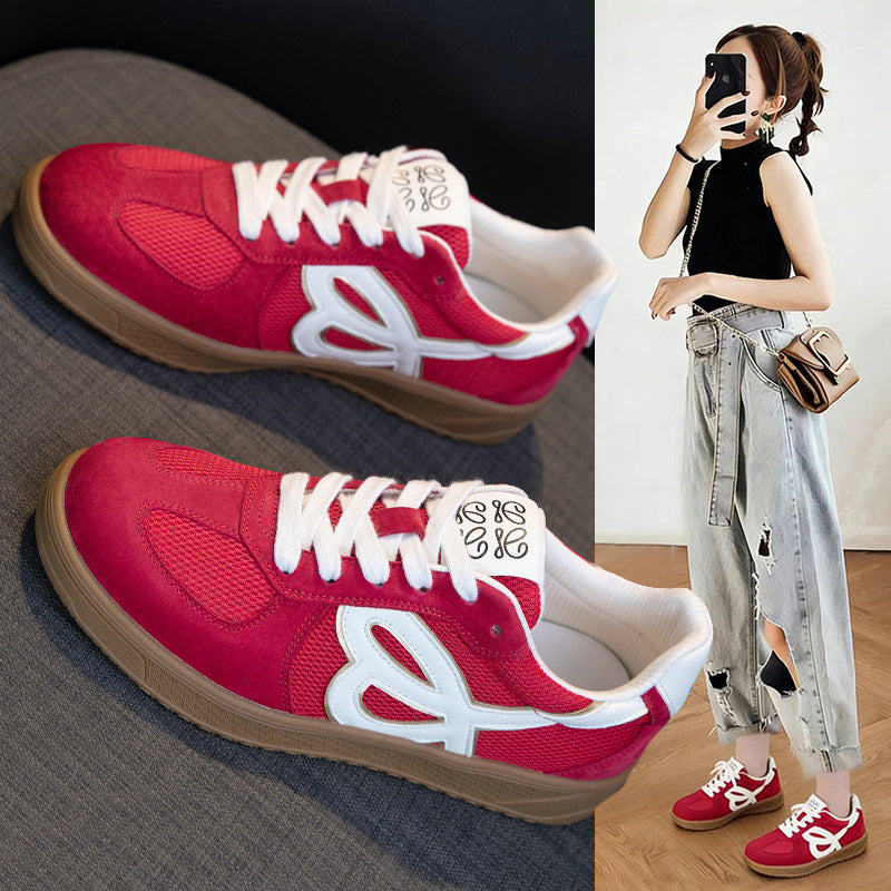 Women's German Training Spring Mesh Breathable Versatile Retro Super Popular Soft Sneakers