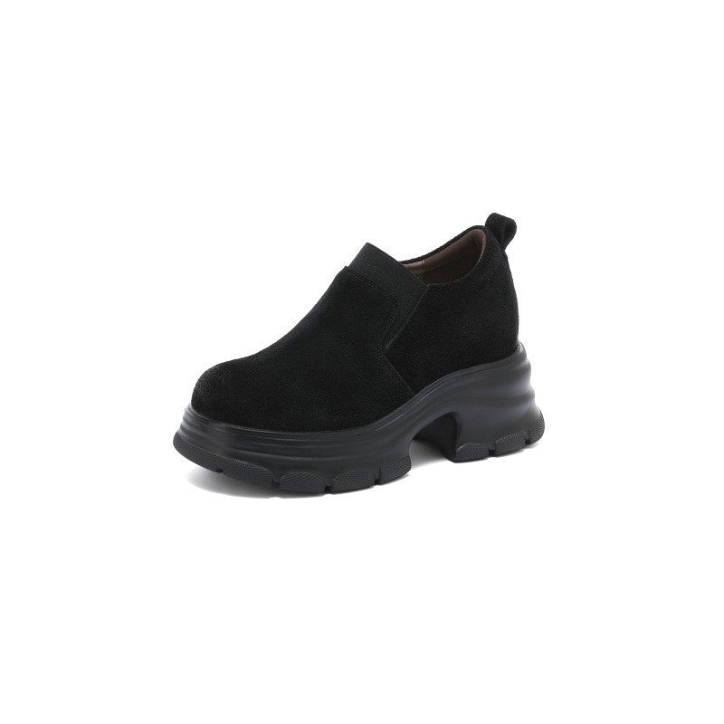 Women's Martin Spring Retro Platform Short Thick Super Popular Fashion Women's Leather Boots