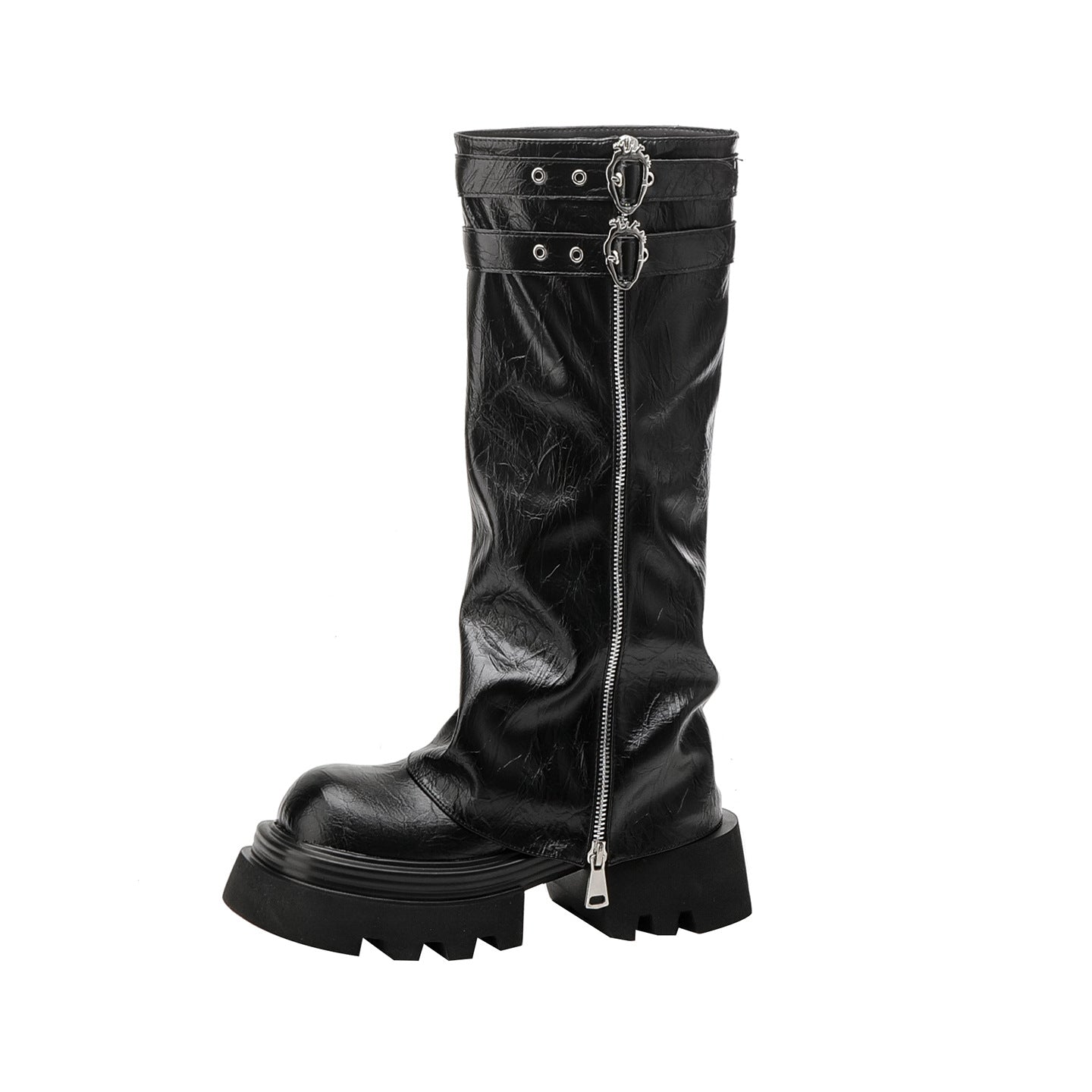 The Knee Slimming Knight Pile Style Long Small Boots