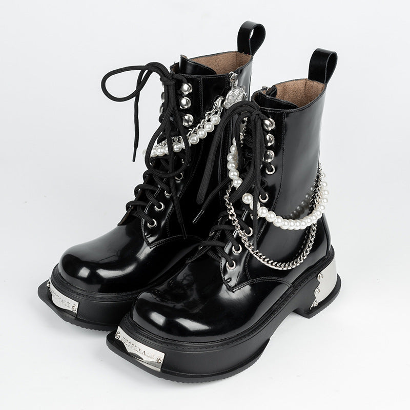 Women's Design Autumn Platform Martin Bootie Boots