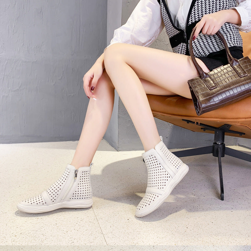 Women's Korean Style Flat Genuine Roman Platform Sandals