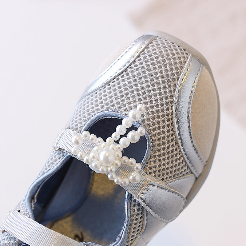 Children's Mesh Breathable Middle Big Mary Jane Ballet Children's Sports Shoes