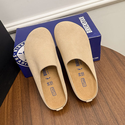 Women's & Men's Genuine Thick Bottom Pedal Toe Cap Thick-soles Slippers