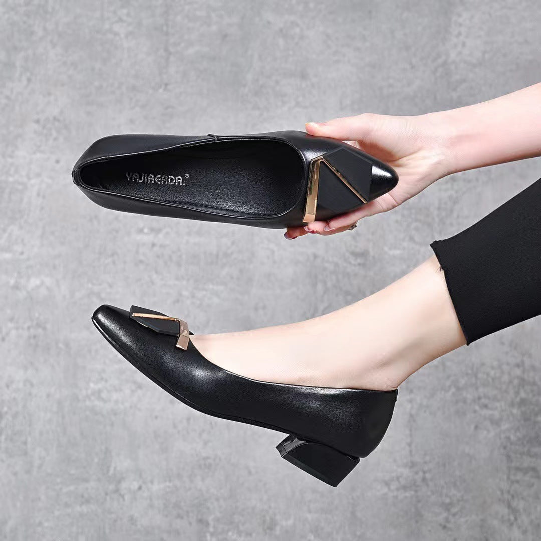 Women's Summer High Stiletto Autumn Small Low-cut Authentic Heels