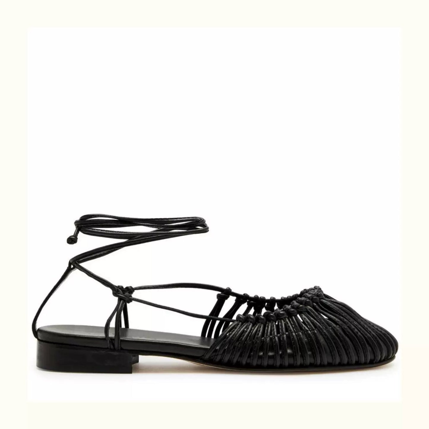 Niche Hand-woven Vintage Genuine Twine Grip Flat Sandals