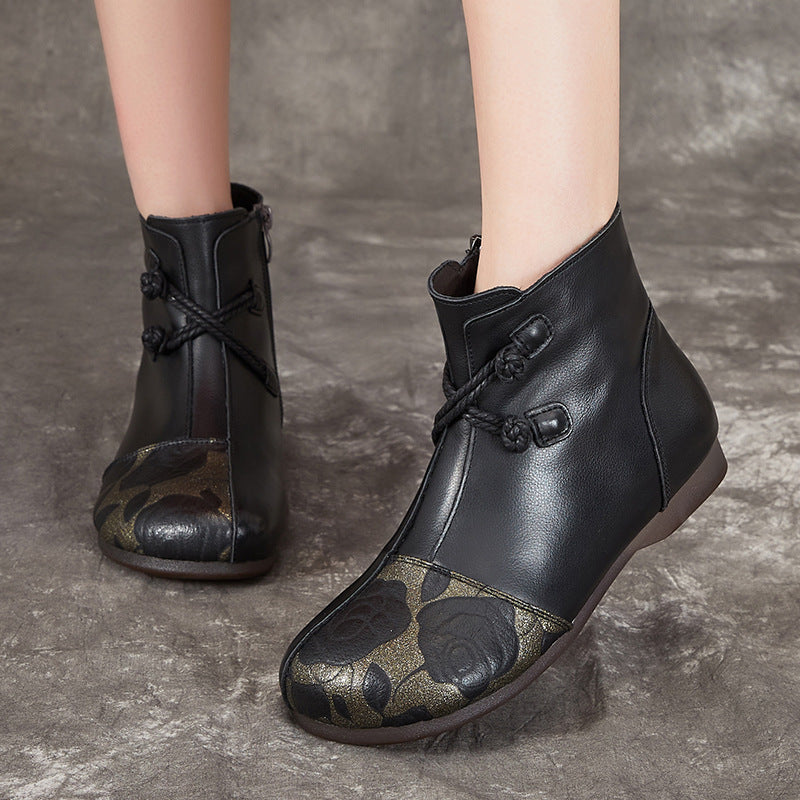 Women's Soft Bottom Outdoor With Veet Cowhide Boots