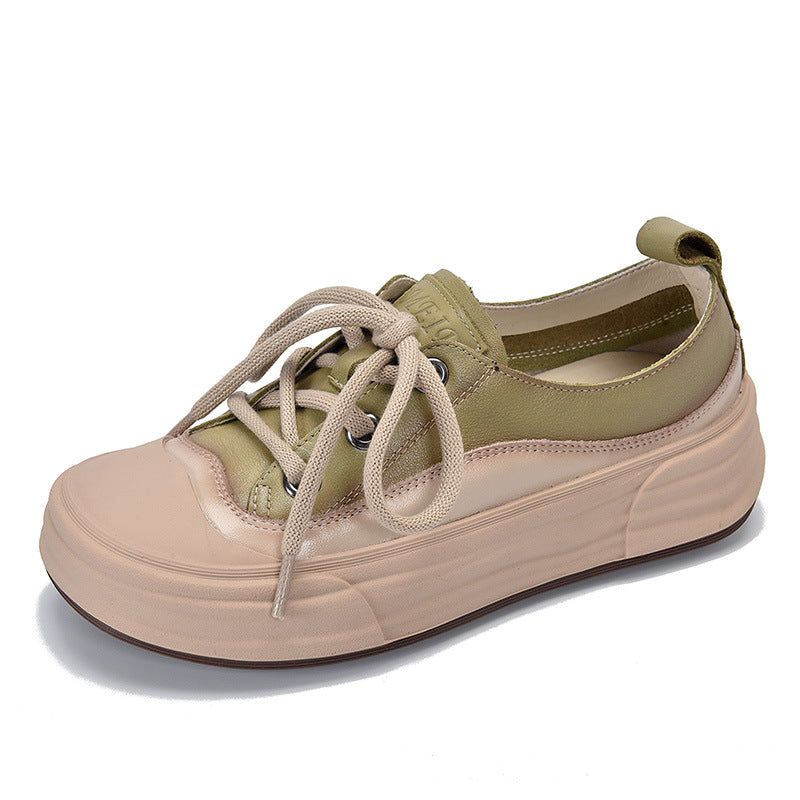 Women's Spring Round Head Soft Bottom Pumps First Layer Women's Casual Shoes
