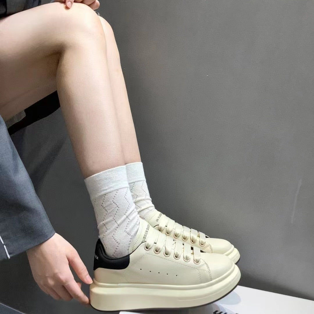 Women's Color Matching Fashionable Versatile Height Increasing Sneakers