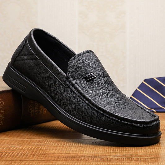Men's Breathable Sheepskin Daily Soft Bottom Slip-on Loafers