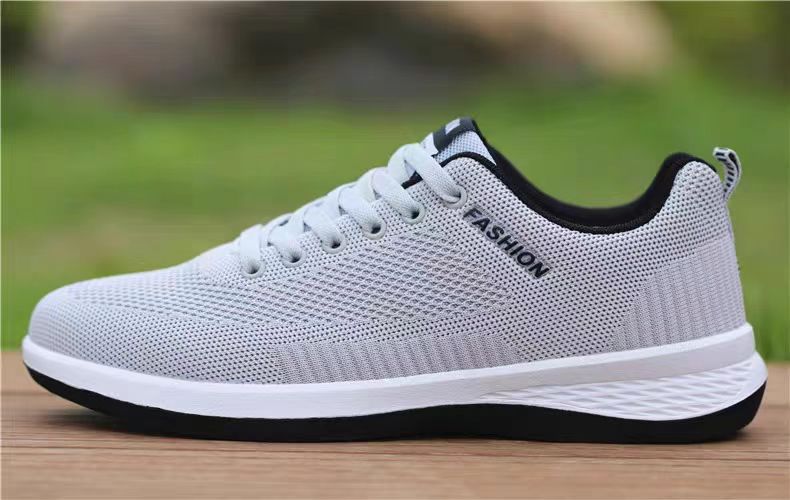 Men's Summer Breathable Fly Woven Mesh Green Sneakers