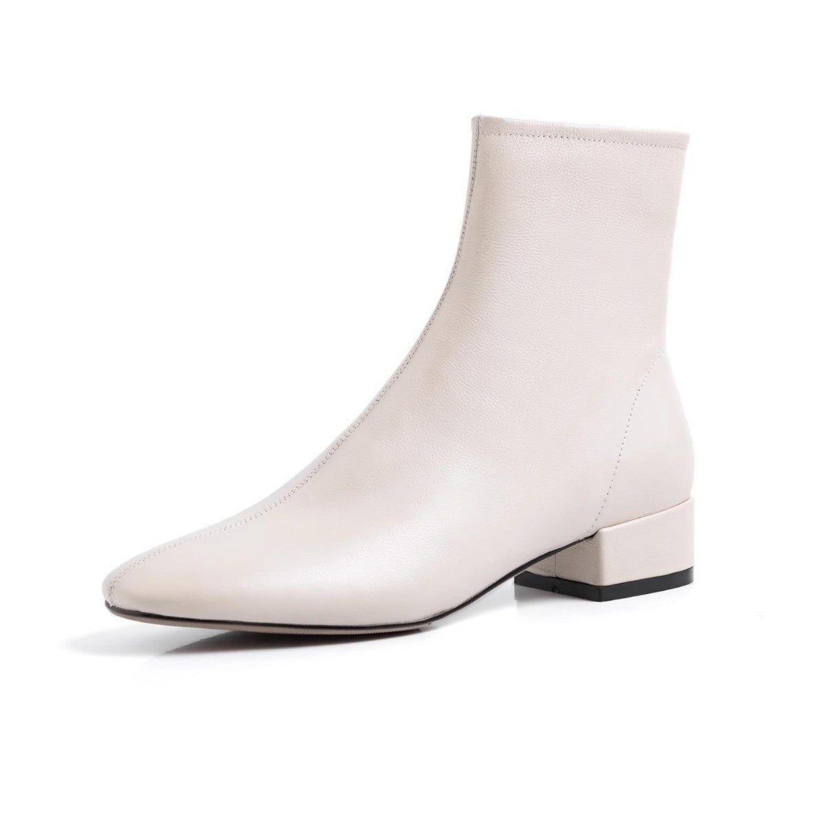 Booties Female Square Toe Thick Thin French Boots