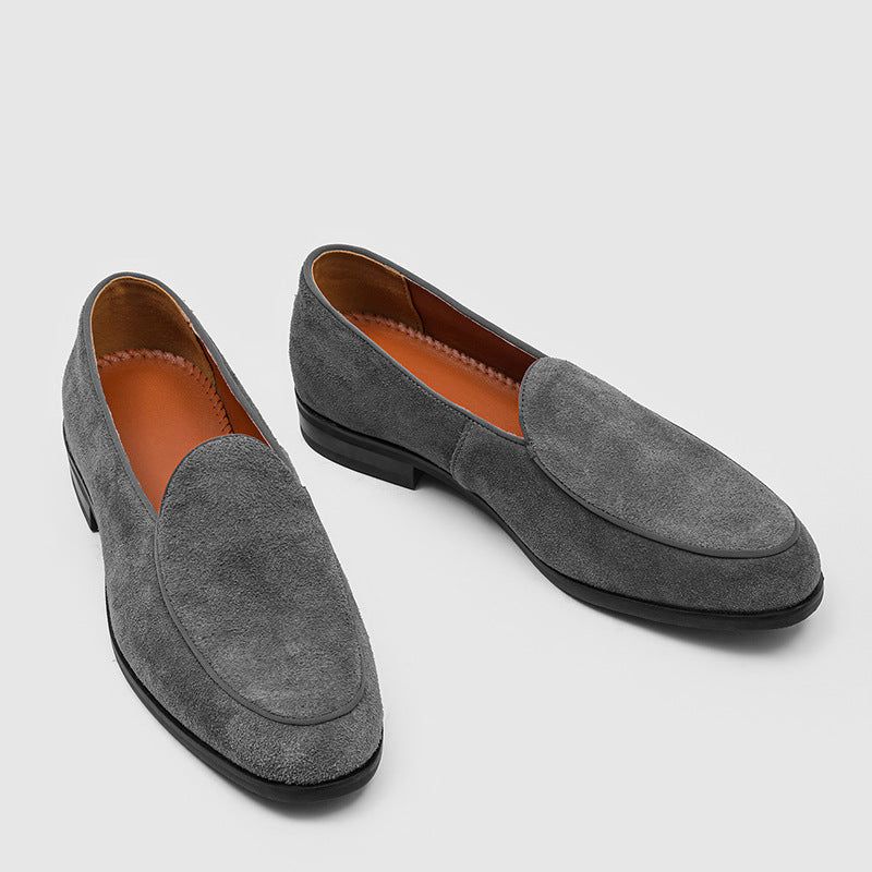 Men's High-grade Suede Stylish Korean Niche Gentleman Loafers/doug Shoes