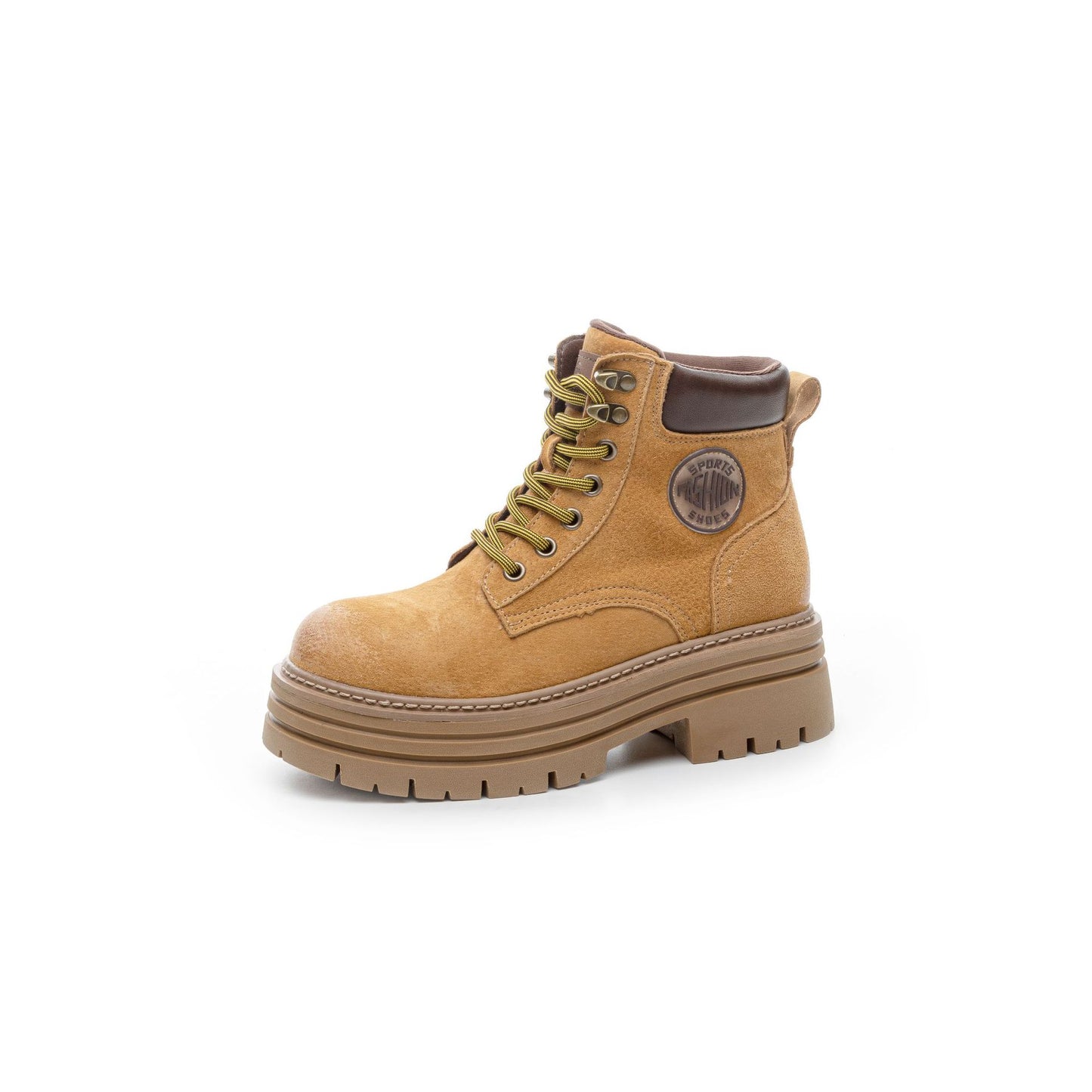 Women's Worker Retro Spring Breathable Height Increasing Insole Thick Bottom Versatile Women's Casual Shoes