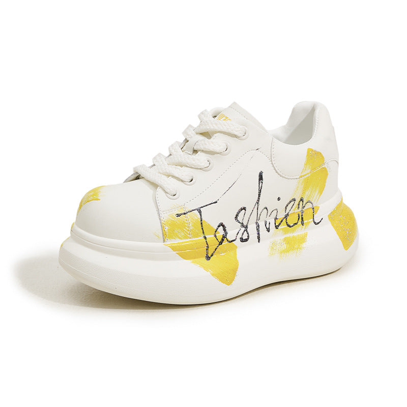 Women's White Spring Trendy Wild Super Popular Iti Women's Casual Shoes