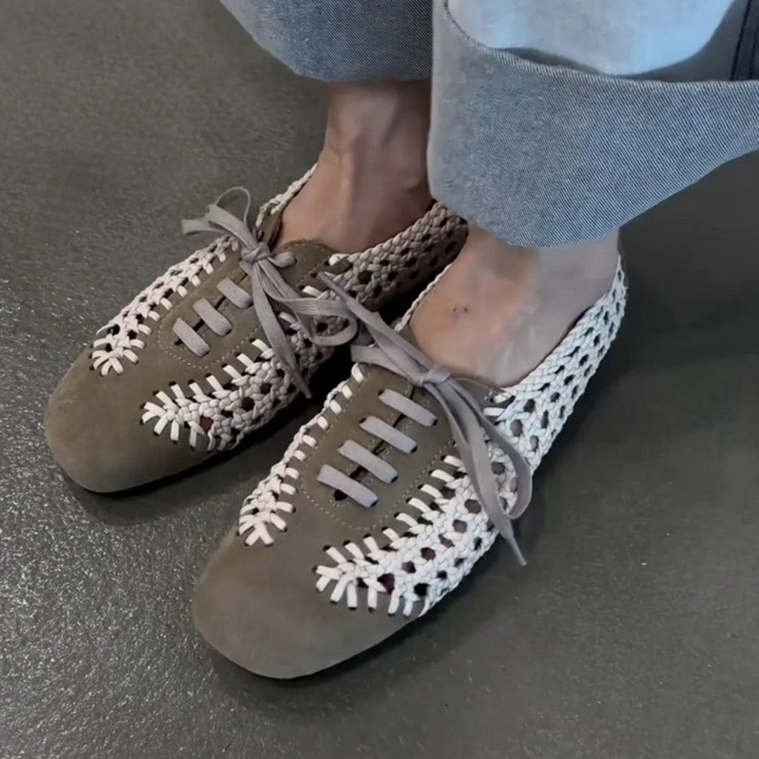Women's Niche Design Fashion Woven Summer Flat Women's Casual Shoes