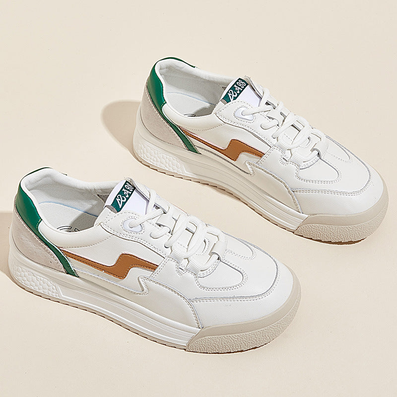 Women's Thick-soled White Sports Versatile Flat Leisure Casual Shoes