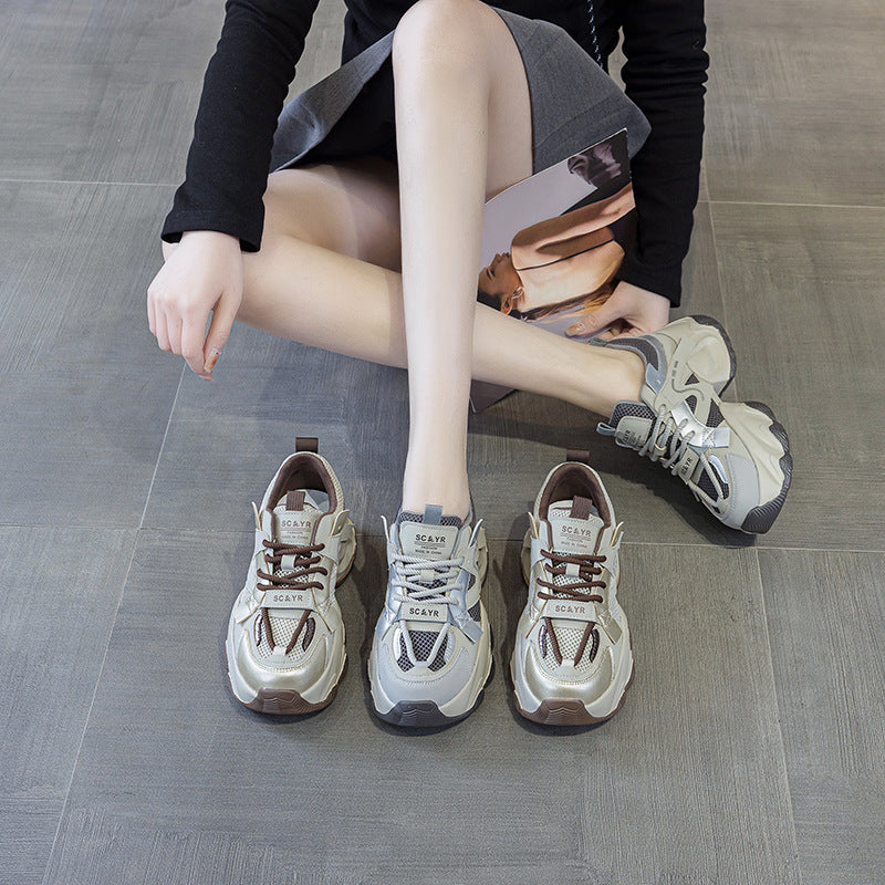 Women's Dad Trendy College Style Sports Platform Casual Shoes