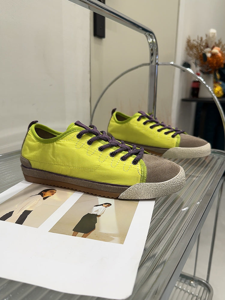 Women's Versatile Color Matching Cross Low-cut Fashion Round Toe Board Comfortable Women's Casual Shoes