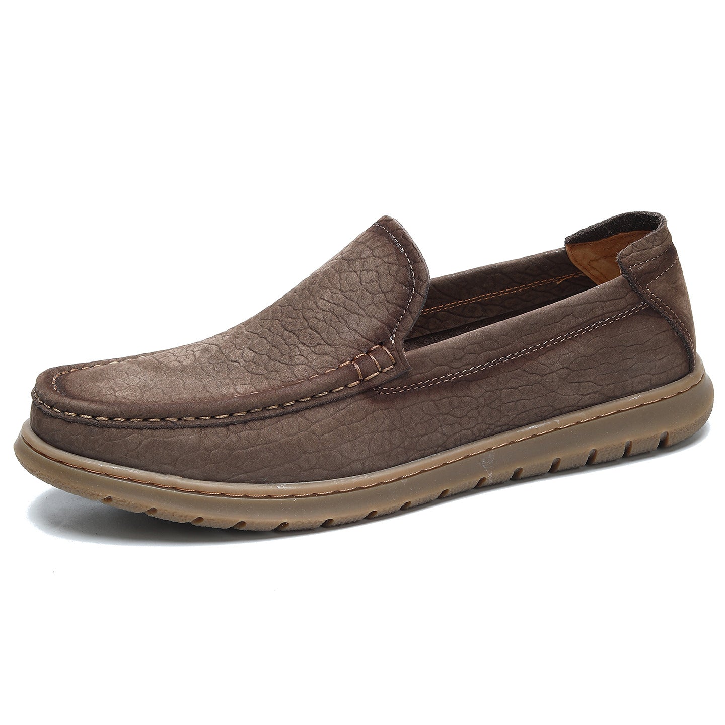 Men's Pattern Single Layer Frosted Cowhide Comfortable Breathable Men's Shoes