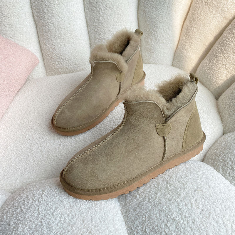 Men's Fur Integrated Plus Size Winter Warm Snow Boots