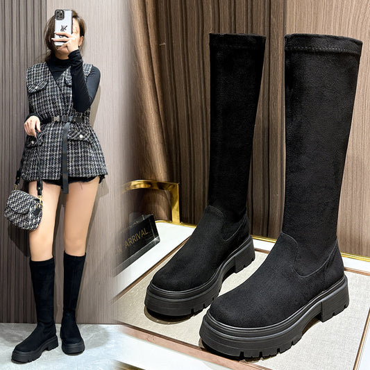 Women's Platform Plus Size Fat Feet Wide Boots