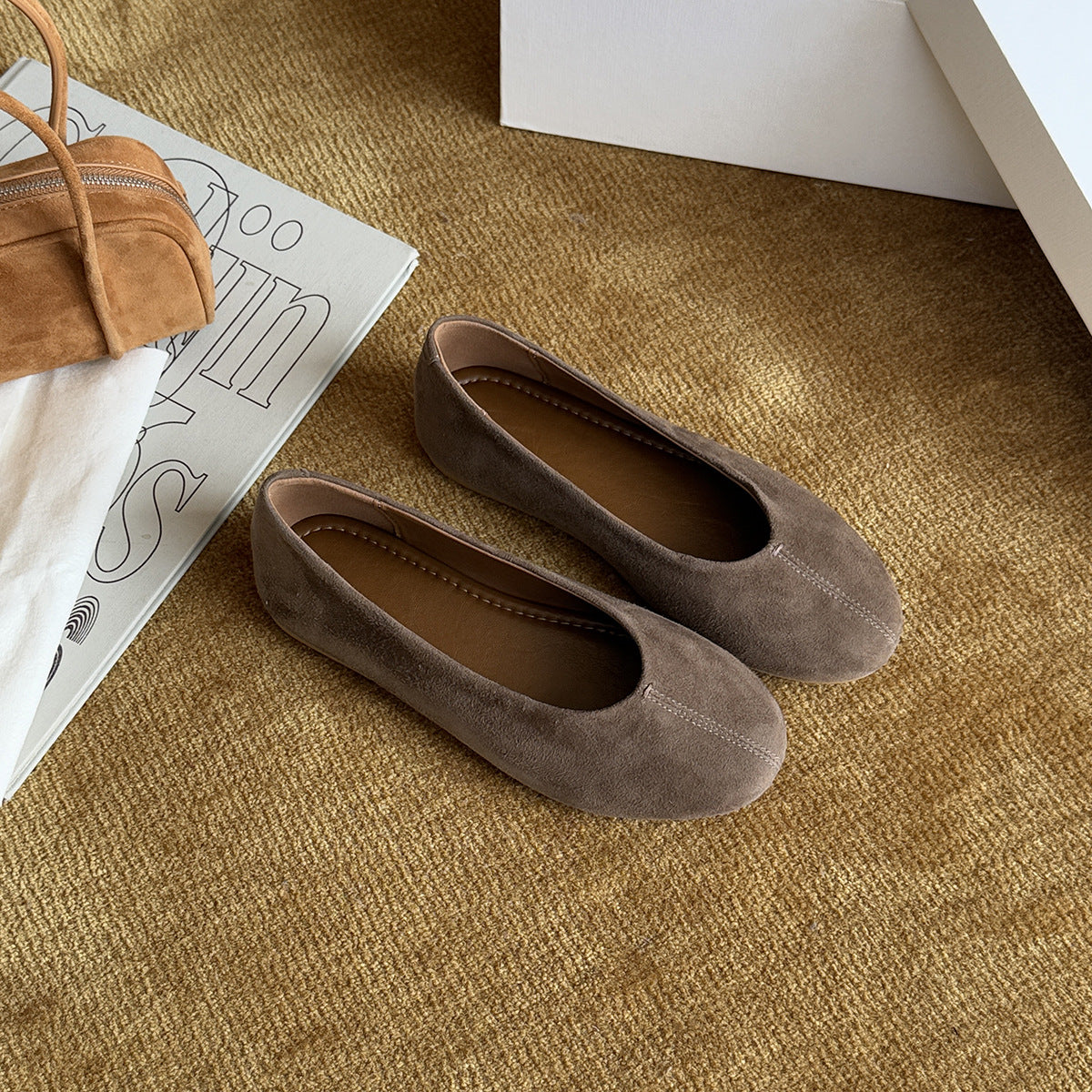Spring Retro Frosted Flat Soft Sole Women's Casual Shoes