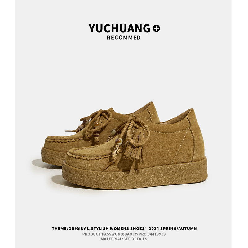 Thick Bottom Kangaroo Autumn Retro Fashion Female Sneakers