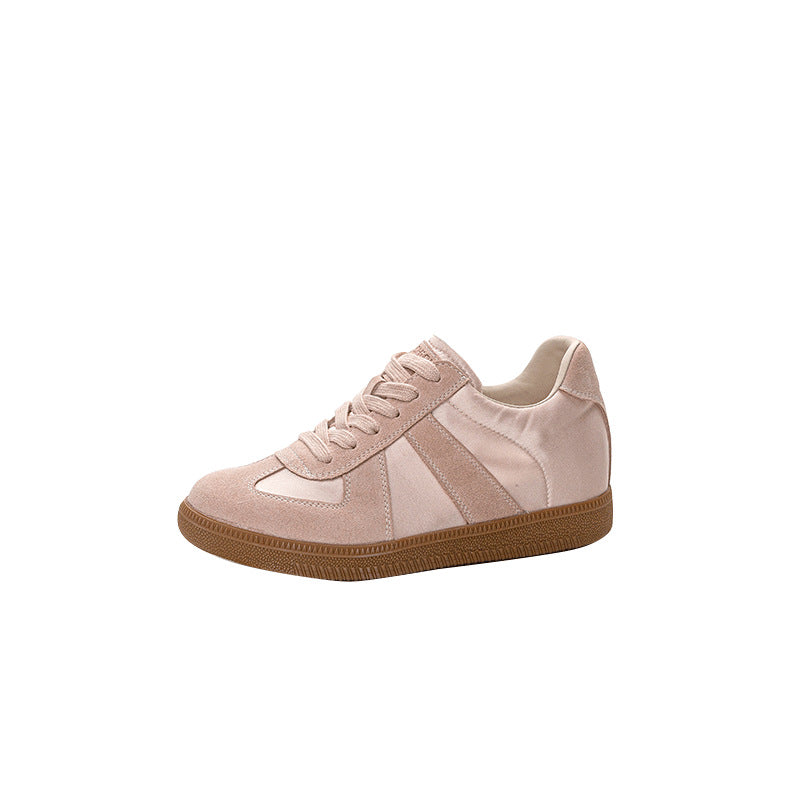 Women's Genuine Small Height Increasing Insole Sier German Training Spring Flat Sneakers