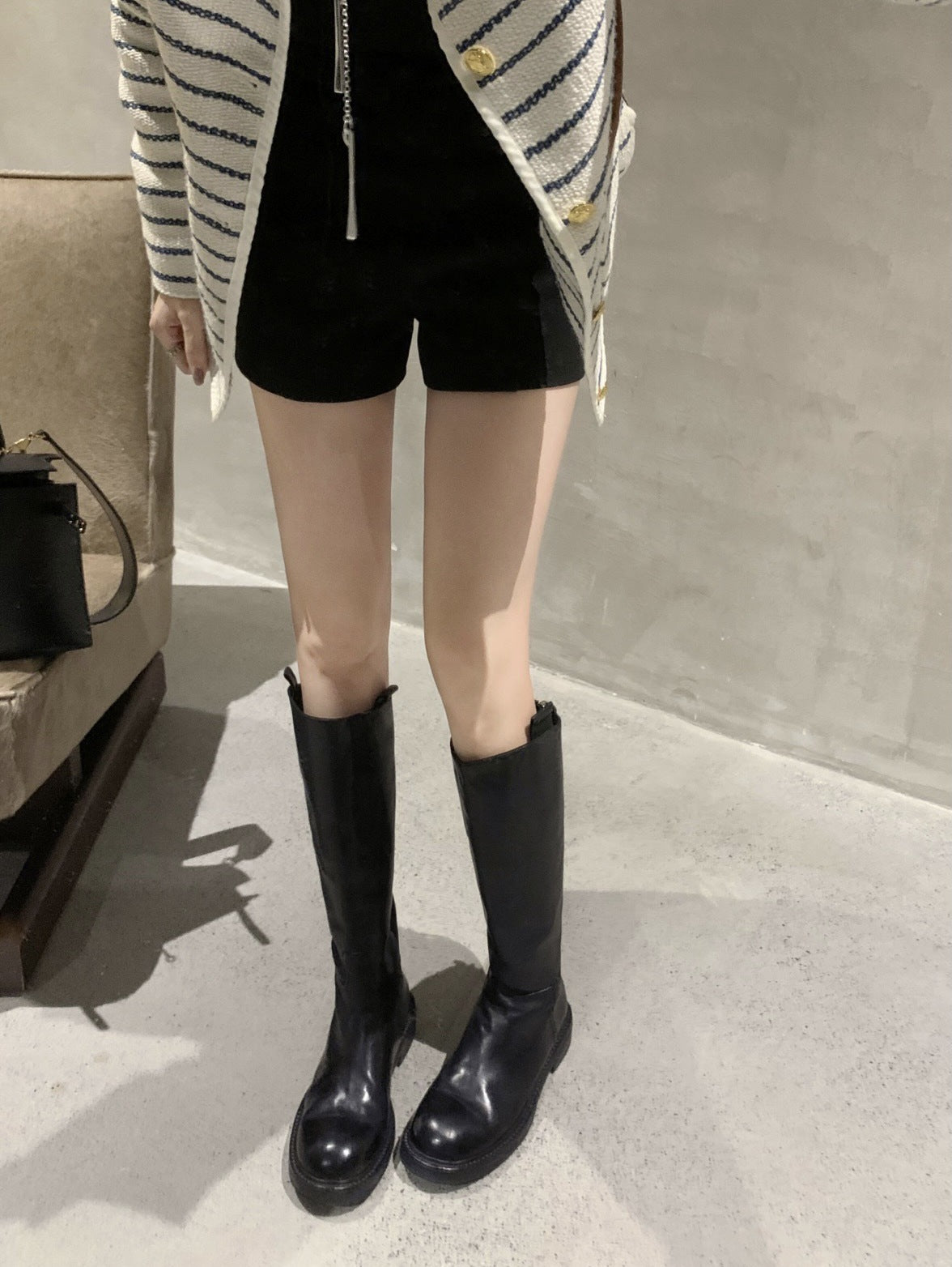 Women's Seconds Grape Mom Wall Street Folds After Zip Boots