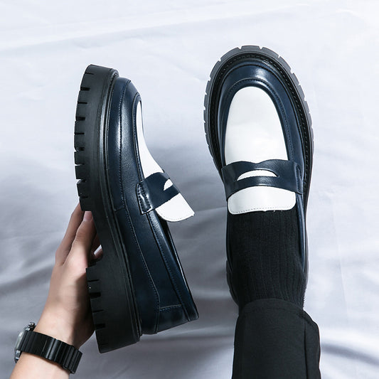 Men's Green Lazy Slip On Thick Bottom Casual Shoes