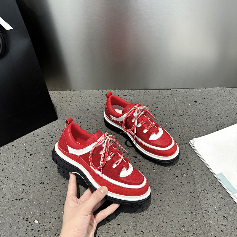 Women's Increasing Insole Classic Style Platform Panda Sneakers