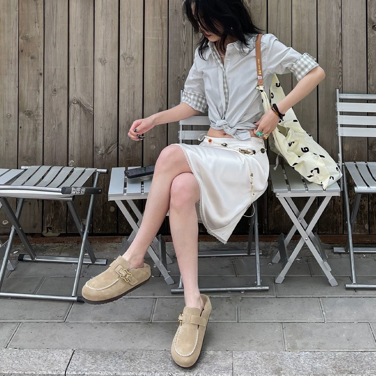Women's Sha Su Flat Bottom Comfort All Inclusive Women's Fashion Shoes