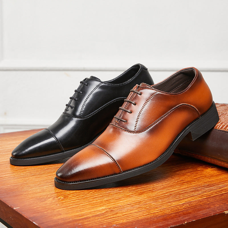 Men's Insole Formal Wear Soft Bottom Oxford Pointed Leather Shoes