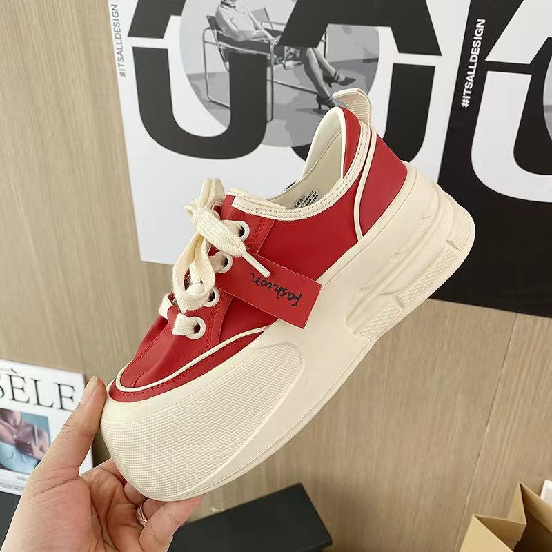 Women's Early Spring Genuine Doll Head Bread Board Casual Shoes