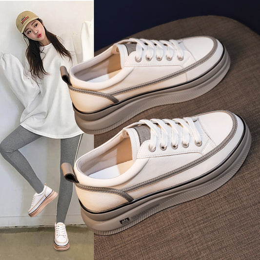 Women's Height Increasing Insole White Tide Sports Sneakers