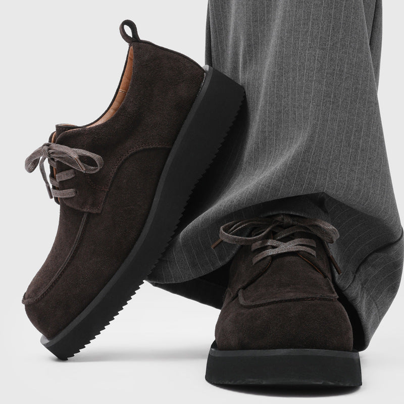Men's High-grade Versatile Fashion Derby Commuter Elevator Wild Big Men's Shoes