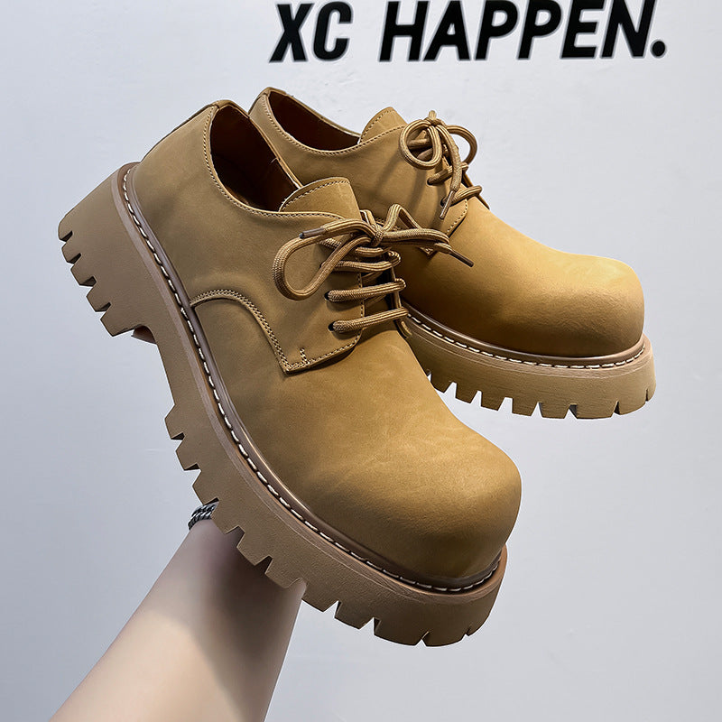 Men's Dr. Martens British Style Big Head Thick Bottom Leather Shoes