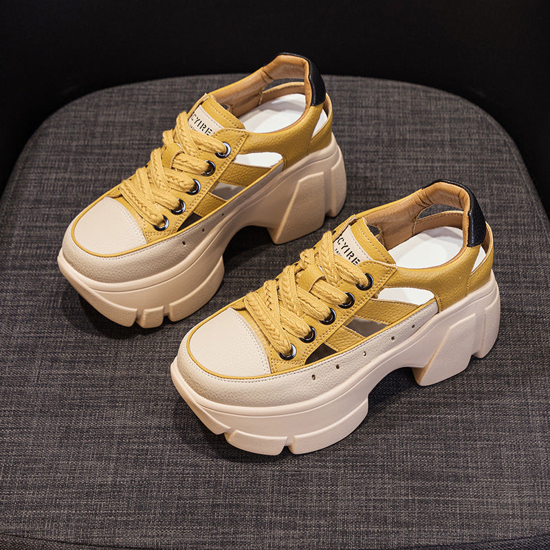 Women's Thick Bottom Summer Wear Hollow Out Dad Women's Casual Shoes