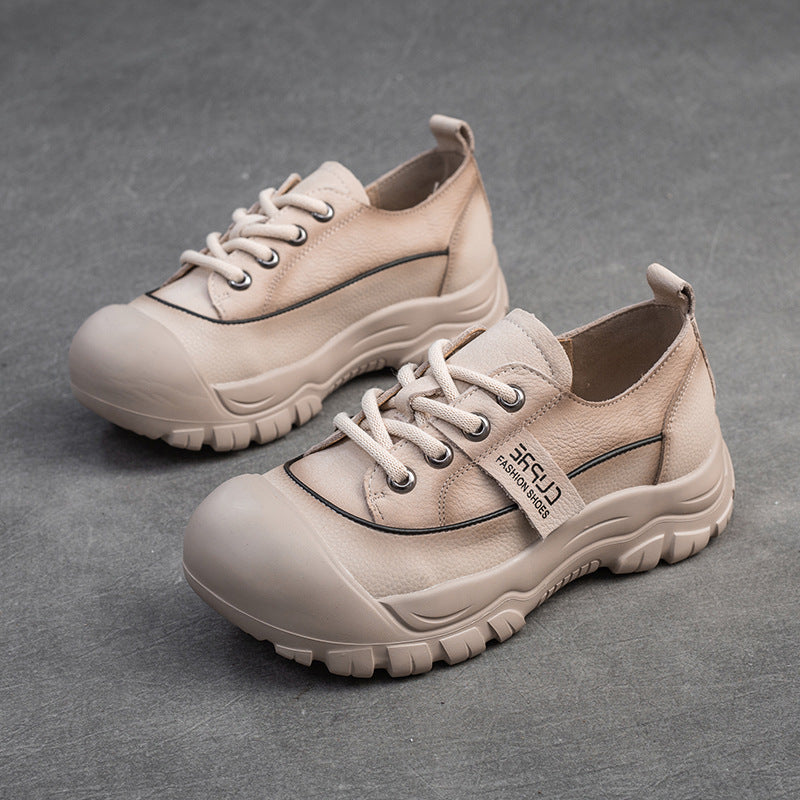 Women's Shu Chun Color Matching Niche Lightweight Pumps Retro Flat Women's Shoes